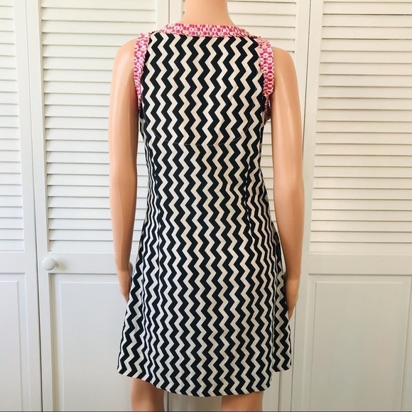 GRETCHEN SCOTT Zig Zag Pattern Cotton Sleeveless Dress Size XS - Picture 7 of 7